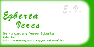 egberta veres business card